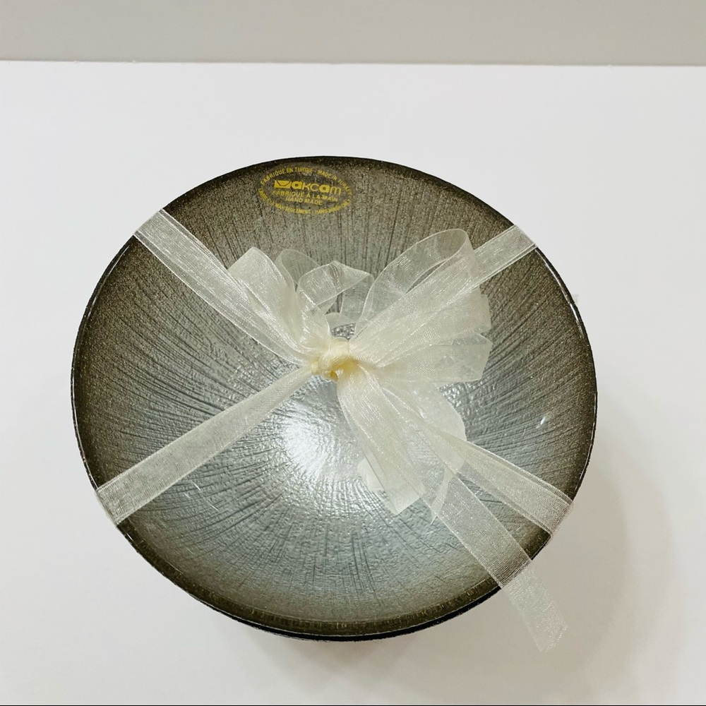 AKCAM TURKISH Glass SILVER Bowls Set 4